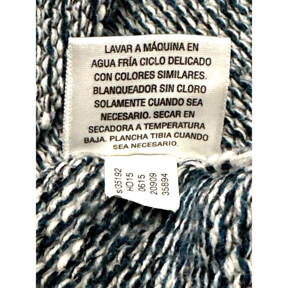 CCC Heathered Blue White Cap Sleeve Knit Dress Marine Layer Bodycon Pockets Med - Picture 7 of 8